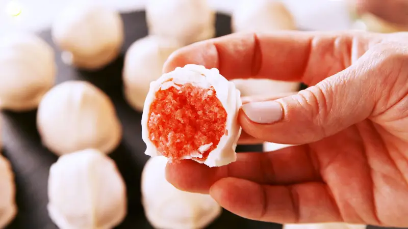 Strawberry Champagne Truffles