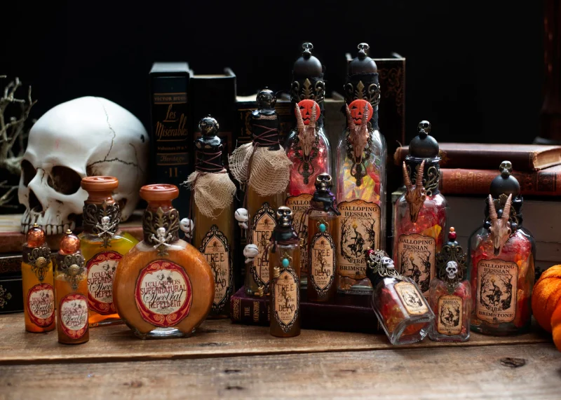 Potions, jars and cauldrons 