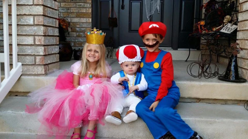 Super mario and Princess peach 