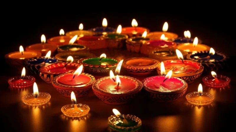 Diyas and candles 