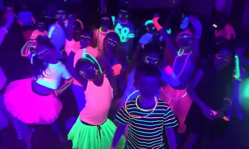 Neon dance party